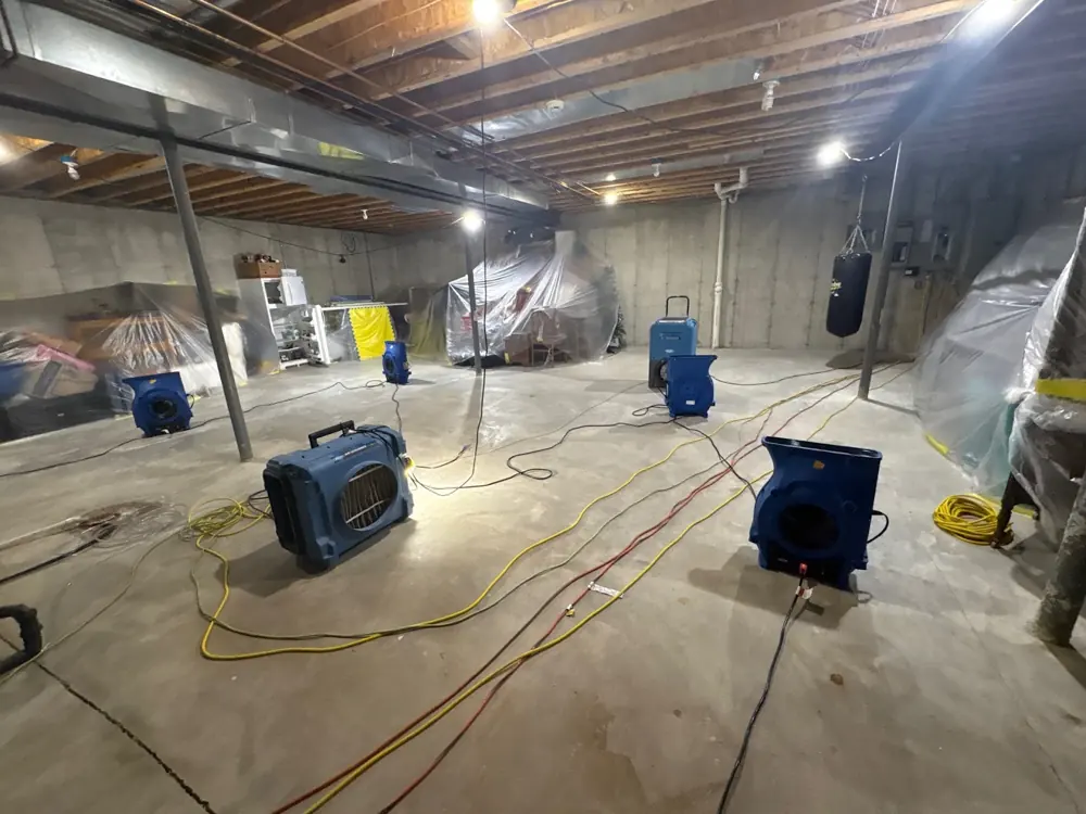 Restoration equipment on a Winston-Salem job