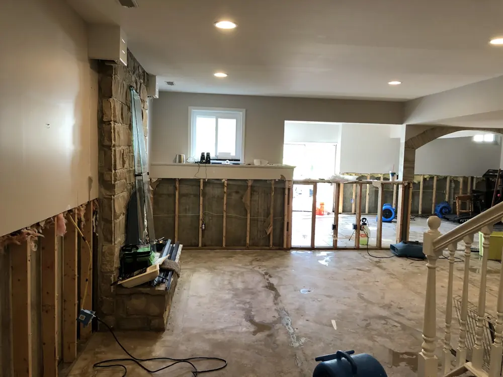 Restoration equipment on a Winston-Salem job