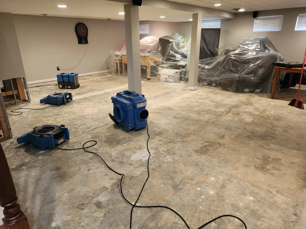 Restoration equipment on a Winston-Salem job