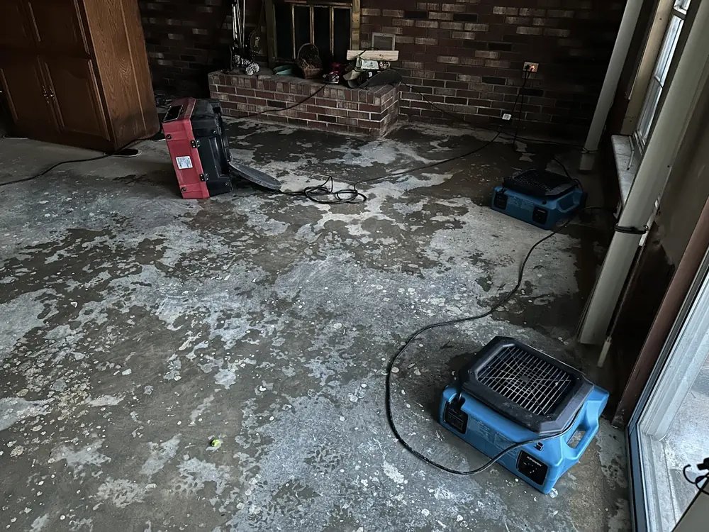 Restoration equipment on a Winston-Salem job