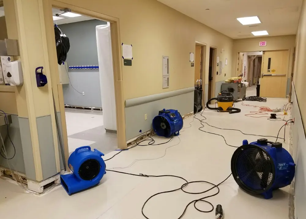 Restoration equipment on a Winston-Salem job