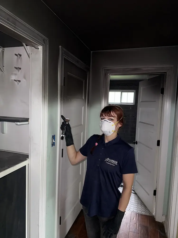 Camel City Water & Flood Restoration technician in protective gear on a job in Winston-Salem